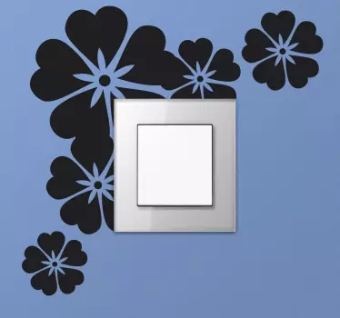 Lichtschalteraufkleber Hawaiiblumen - TenStickers