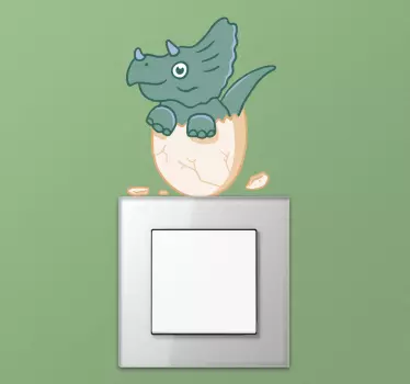 Lichtschalteraufkleber lachender Dinosaurier - TenStickers