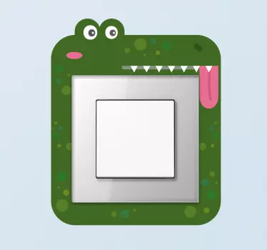 Lichtschalteraufkleber tanzendes Krokodil - TenStickers