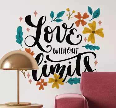Liebe ohne grenzen liebe wandaufkleber - TenStickers