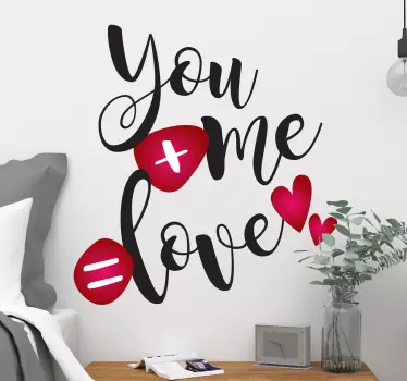 Liebe Sticker du plus ich führt zu liebe - TenStickers