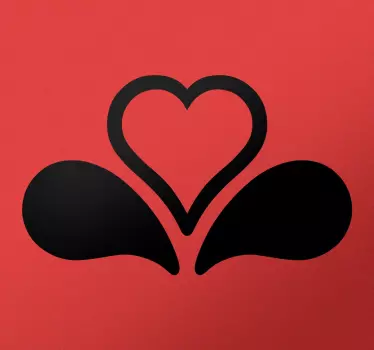 Liebe sticker herz und tropfen - TenStickers