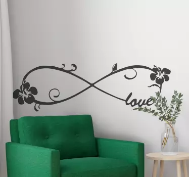 Liebe sticker unendliche blumenliebe - TenStickers
