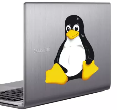 Linux Pinguin Laptop Sticker - TenStickers