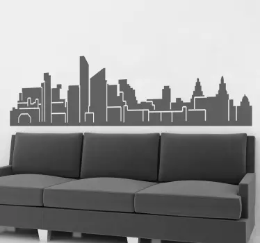 Liverpool Skyline Wandtattoo - TenStickers