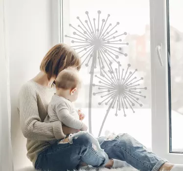 Wandtattoo Wohnzimmer einfarbige Pusteblumen - TenStickers