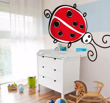 Marienkäfer Comic Aufkleber - TenStickers