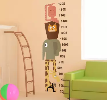 Messlatte Dschungeltiere - TenStickers