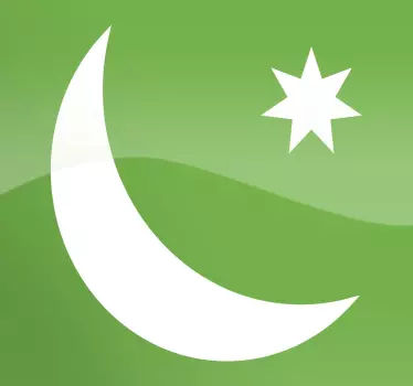 Mond und Stern Sticker - TenStickers