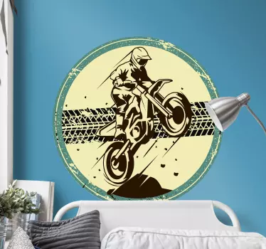 Motocross aufkleber motocross fahrer springt - TenStickers