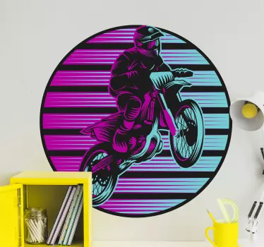 Motocross aufkleber motocross fahrer sprung - TenStickers
