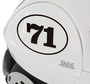Motorrad Aufkleber personalisierbare Nummer - TenStickers