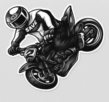 Motorrad folie black rider spray - TenStickers