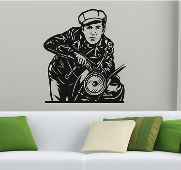 Motorrad folie hollywood biker seele - TenStickers