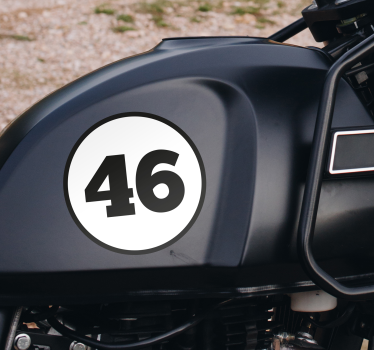 Motorrad Folie rallyenummer - TenStickers
