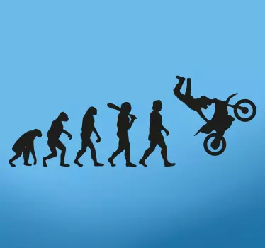 Motorrad Wandtattoo Moto menschliche Evolution - TenStickers