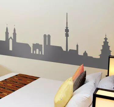 München Skyline Aufkleber - TenStickers