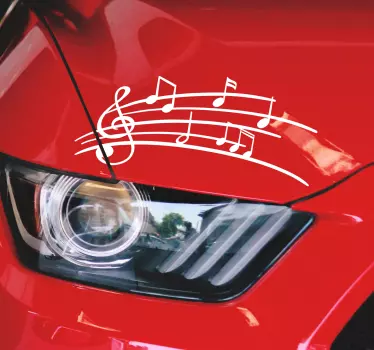 Musiknoten Fahrzeug Autoaufkleber - TenStickers