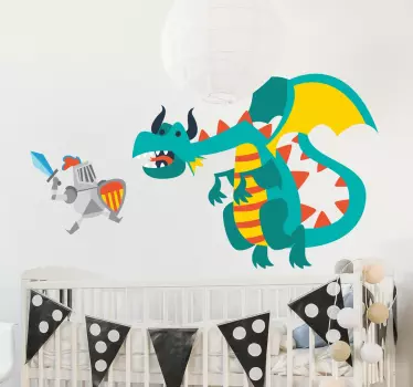 Mutiger Ritter Wandtattoo - TenStickers