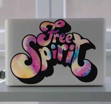 Notebook Aufkleber Freigeist mit Farben - TenStickers