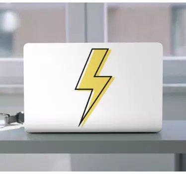 Notebook Aufkleber Hell fett klein und gelb - TenStickers