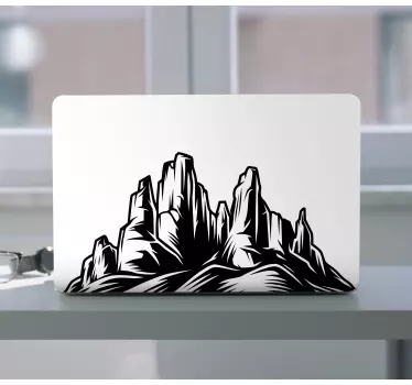 Laptop Sticker Schwarz-weiß-design - TenStickers