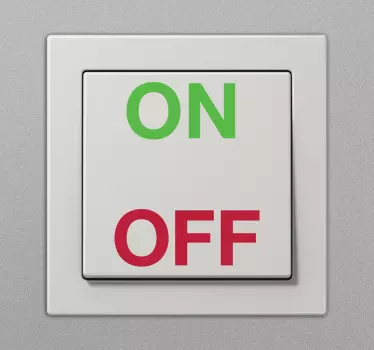 On off Lichtschalter Aufkleber - TenStickers