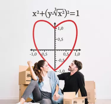 Wandtattoo Herz mathematisch - TenStickers