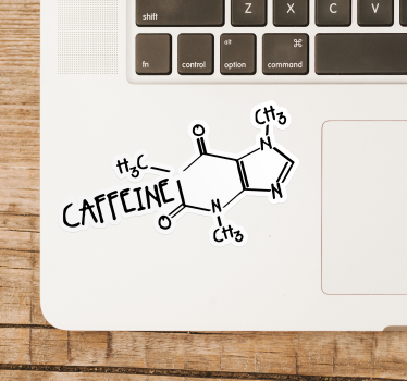 Kaffee Molekül Laptop Sticker - TenStickers