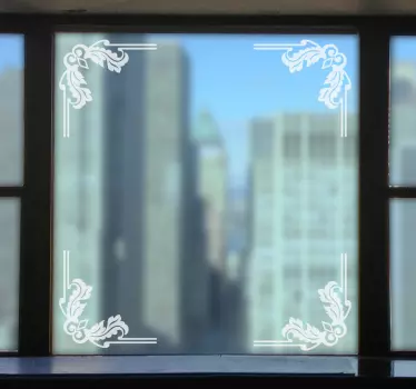 Fensteraufkleber Eckenverzierung - TenStickers