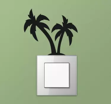 Wandtattoo Baum Palmen Silhouette - TenStickers