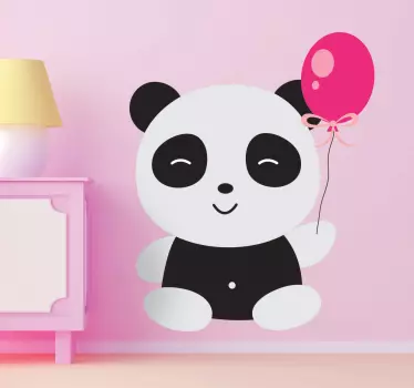 Panda mit Ballon Wandtattoo - TenStickers