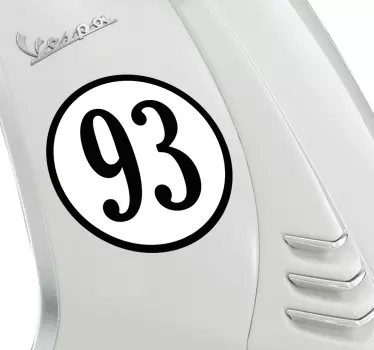 Motorrad Aufkleber Nummer - TenStickers