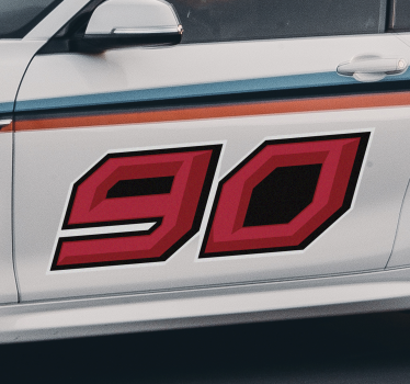 Personalisierbarer nummer motorradaufkleber - TenStickers