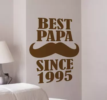 Personalisierbares Wandtattoo best papa - TenStickers