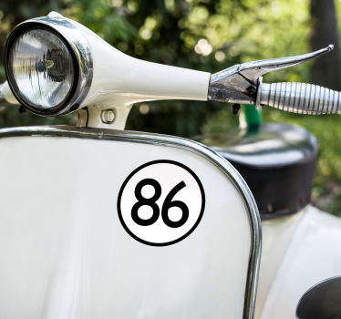 Motorrad Aufkleber personalisierte Nummer - TenStickers