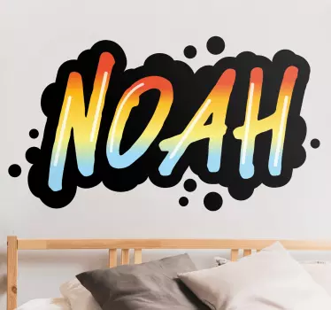 Personalisierte Sticker Bunter graffiti-maltext - TenStickers