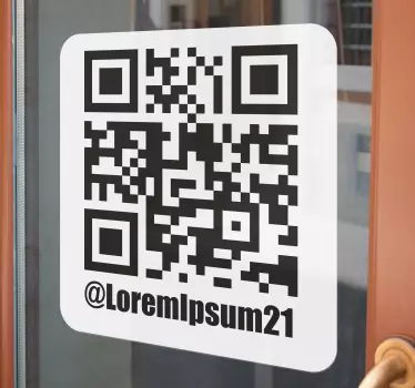 Personalisierte Sticker Einfarbiger instagram-qr-code - TenStickers
