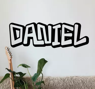 Personalisierte Sticker Einfarbiger retro-graffiti-text - TenStickers