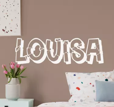 Personalisierte Sticker Gebrochenes graffiti mit Namen - TenStickers