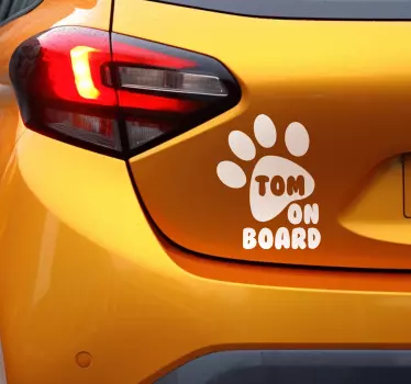Personalisierter Aufkleber Name des Hundes - TenStickers