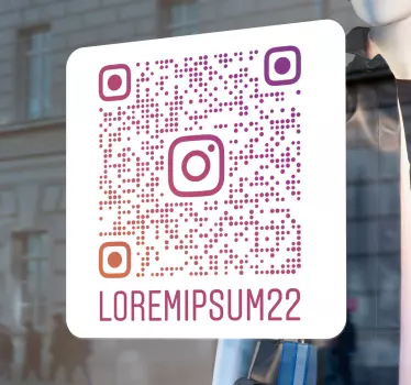 Personalisierter Instagram Aufkleber QR Code - TenStickers