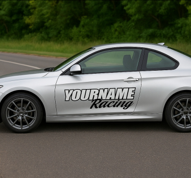 Personalisierter sticker dein name rennsport - TenStickers