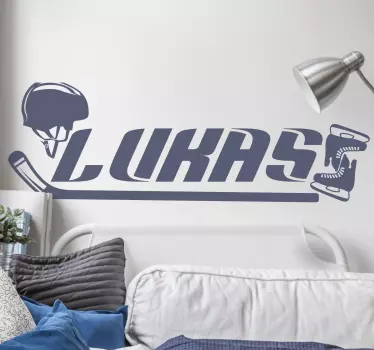 Persönlicher Eishockey Aufkleber - TenStickers