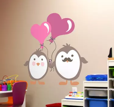 Pinguin Liebe Sticker - TenStickers