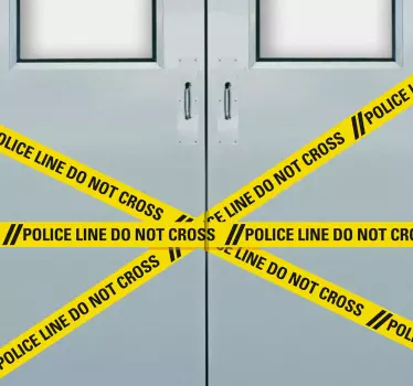 Polizeilinie kreativer Türaufkleber - TenStickers
