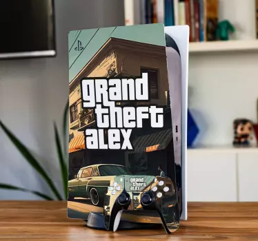 PS4 Aufkleber Grand Theft und anpassbare Name - TenStickers