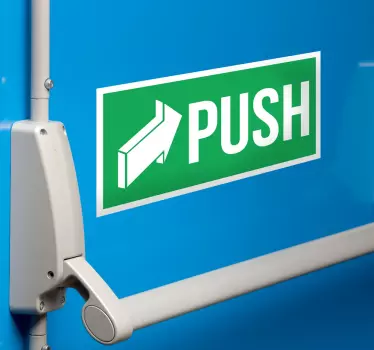 Push & Pull Sticker - TenStickers