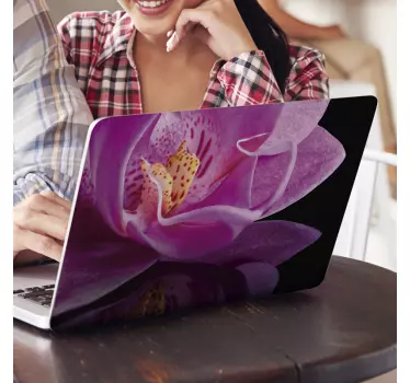 Rosa Orchidee Laptopaufkleber - TenStickers