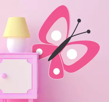 Wandtattoo Schmetterling rosa-pink - TenStickers